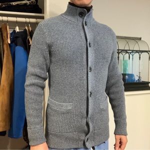 J crew men xs cardigan, blue